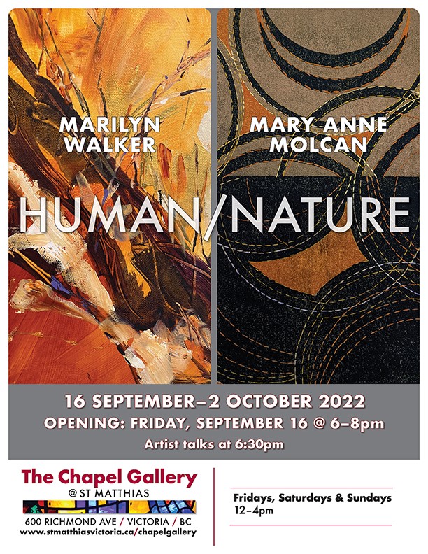 HUMAN/NATURE: Marilyn Walker and Mary Anne Molcan - May 7th @ The Chapel Gallery
