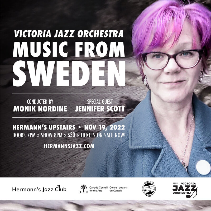 Victoria Jazz Orchestra: Music From Sweden - May 6th @ Hermann's Upstairs