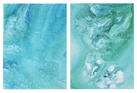 Phthalo (diptych) by 
Kristen Carleton