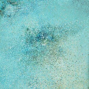 Blue Green Gold Galaxy by 
Kristen Carleton