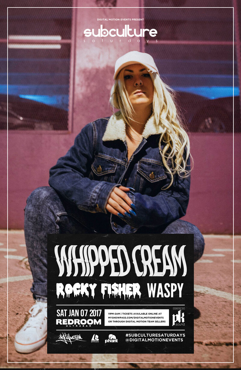 SUBculture Saturdays 2017 kick off w/ Whipped Cream @ The Red Room Jan 7 2017 - Jun 23rd @ The Red Room