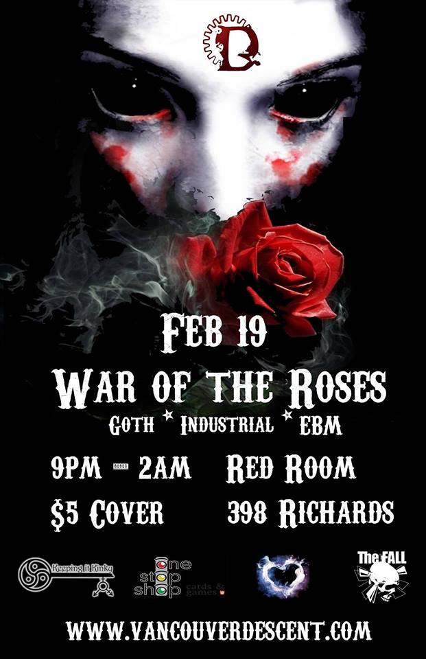 Descent War of the Roses @ The Red Room Feb 19 2017 - Jun 23rd @ The Red Room