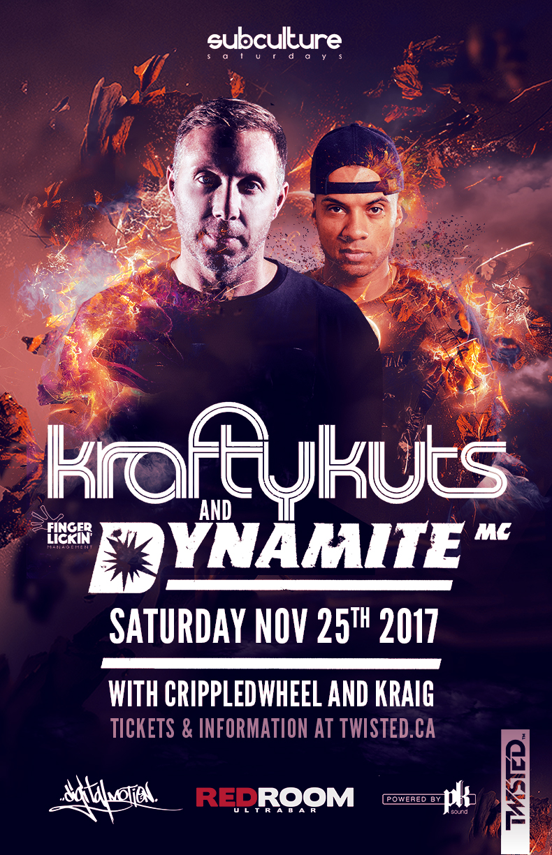 Krafty Kuts, DYNAMITE MC  @ The Red Room Nov 25 2017 - Jun 21st @ The Red Room