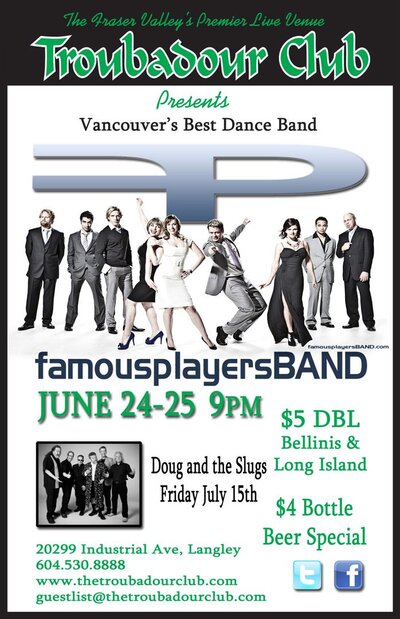 Famous Players Band @ The Troubadour Club Jun 24 2011 - May 6th @ The Troubadour Club