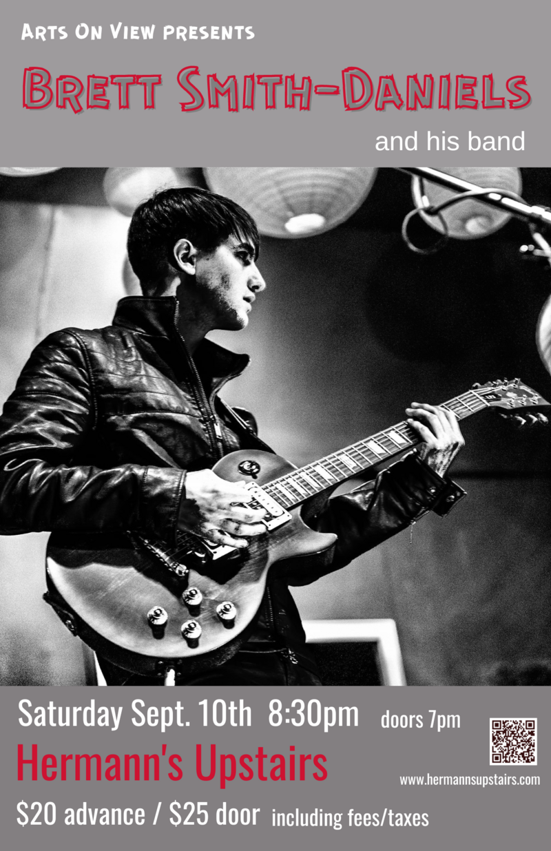 Arts On View presents Brett Smith-Daniels and his band - Jun 11th @ Hermann's Upstairs