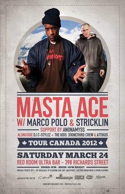 MASTA ACE, Marco Polo @ The Red Room Mar 24 2012 - Jun 13th @ The Red Room