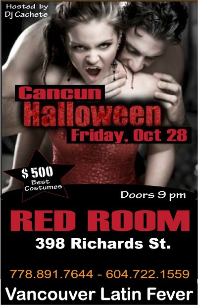 CANCUN HALLOWEEN !Hosted by DJ Cachete @ The Red Room Oct 28 2011 - Jun 14th @ The Red Room