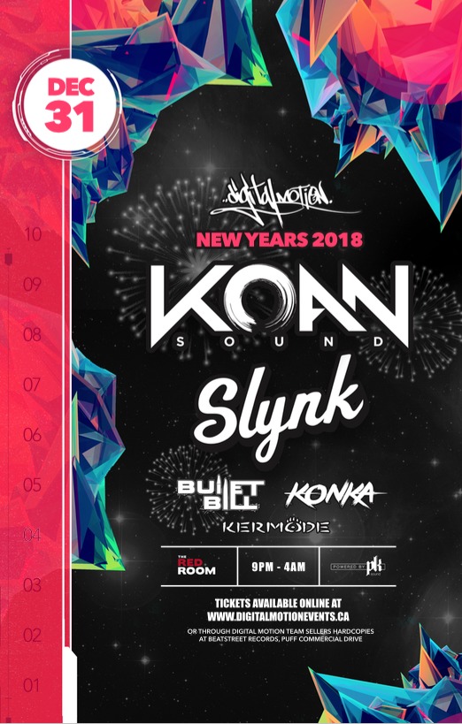 NYE 2018 ft.: Koan Sound, Slynk @ The Red Room Dec 31 2017 - May 6th @ The Red Room