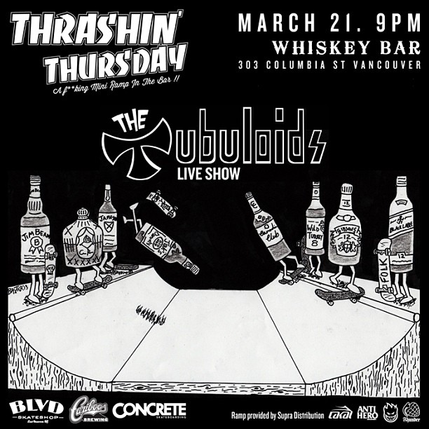 THRASHIN THURSDAYS: The Tubuloids @ Whiskey Bar - Mar 21, 2013