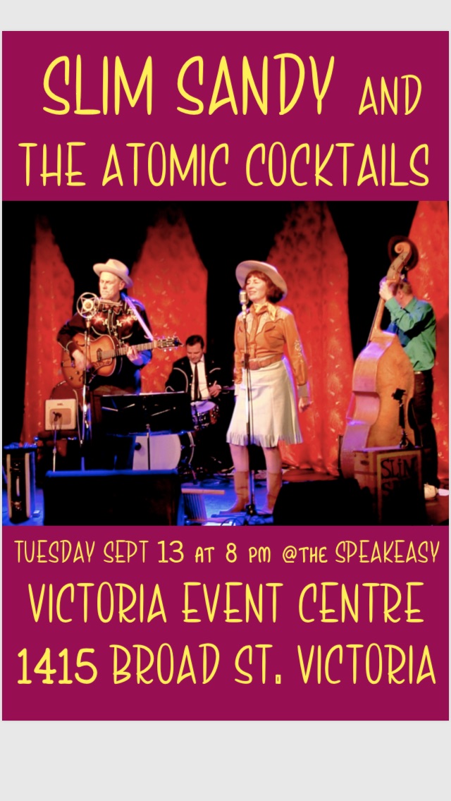Speakeasy with Slim Sandy&rsquo;s Atomic Cocktails - May 13th @ Victoria Event Centre