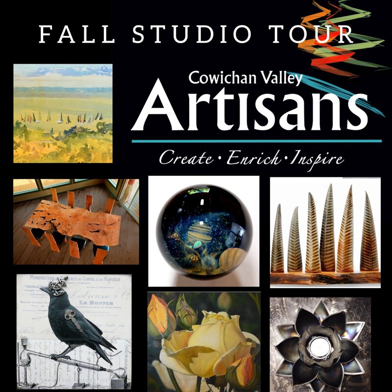 Cowichan Artisans Fall Studio Tour: Wilma Millette, Cathi Jefferson, Jennifer Lawson, Catherine Fraser, Tyler Hayes, Bev Robertson - AFCA @ Cowichan Valley Oct 15 2022 - May 5th @ Cowichan Valley