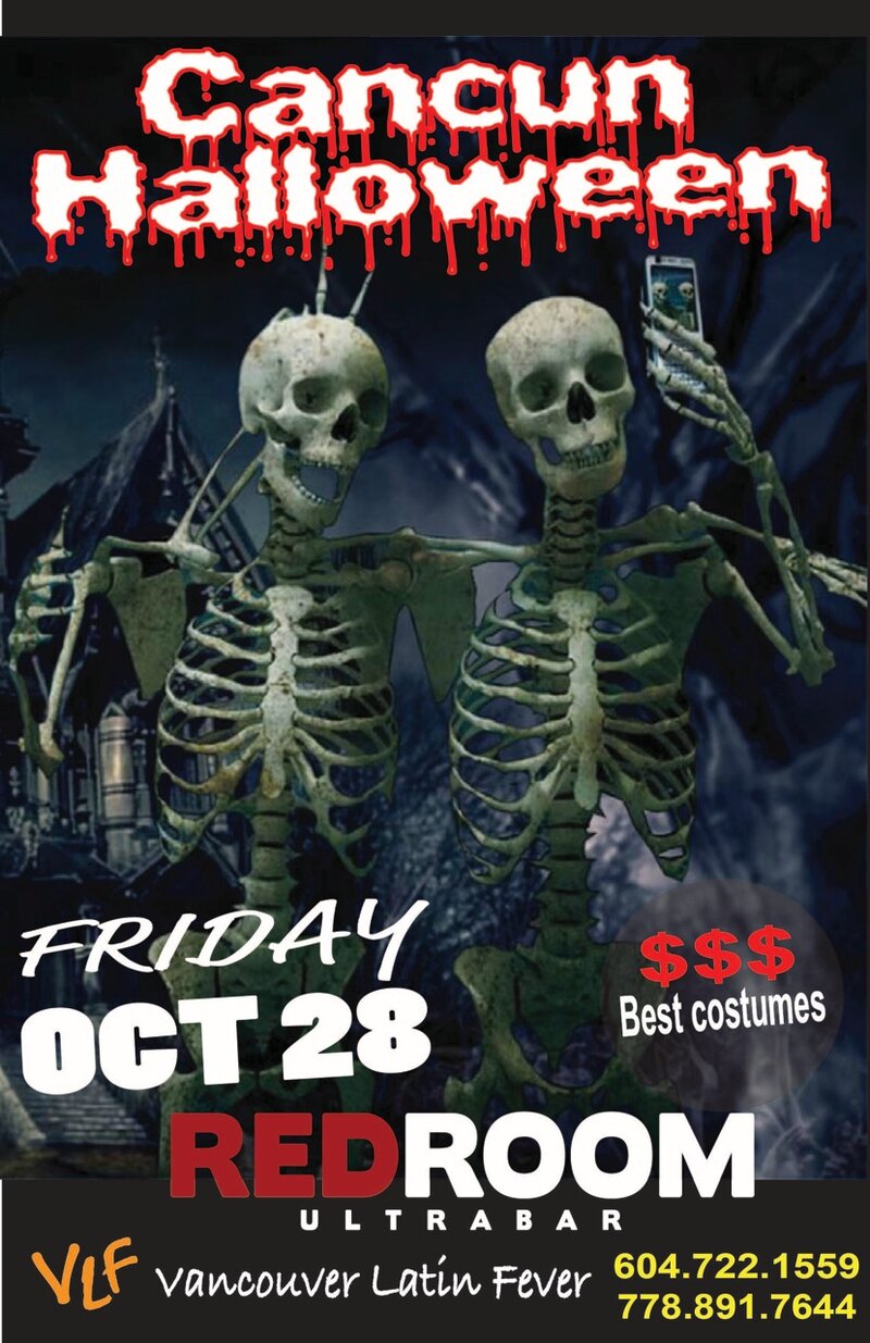 Cancun Halloween 2016! @ The Red Room Oct 28 2016 - Jun 24th @ The Red Room