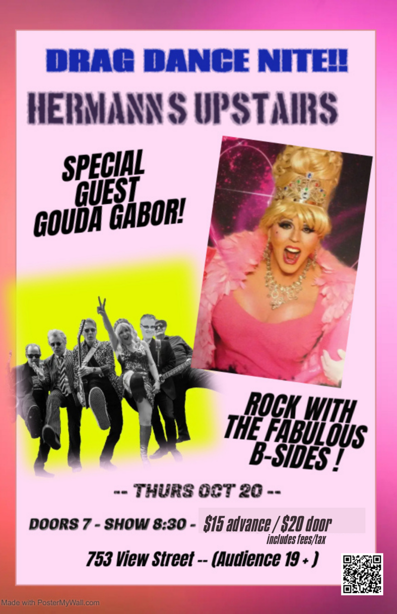 Drag Dance Nite with guest Gouda Gabor - Jun 5th @ Hermann's Upstairs