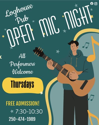 Open Mic Night ★ Thursdays @ The Loghouse Pub - May 14th @ Loghouse Pub