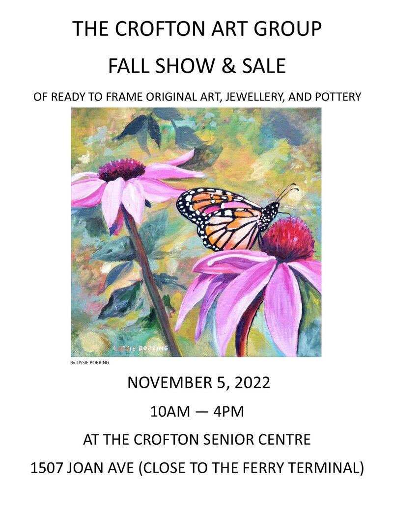 Crofton Art Group Fall Show & Sale @ Crofton Senior Centre Nov 5 2022 - Jun 6th @ Crofton Senior Centre