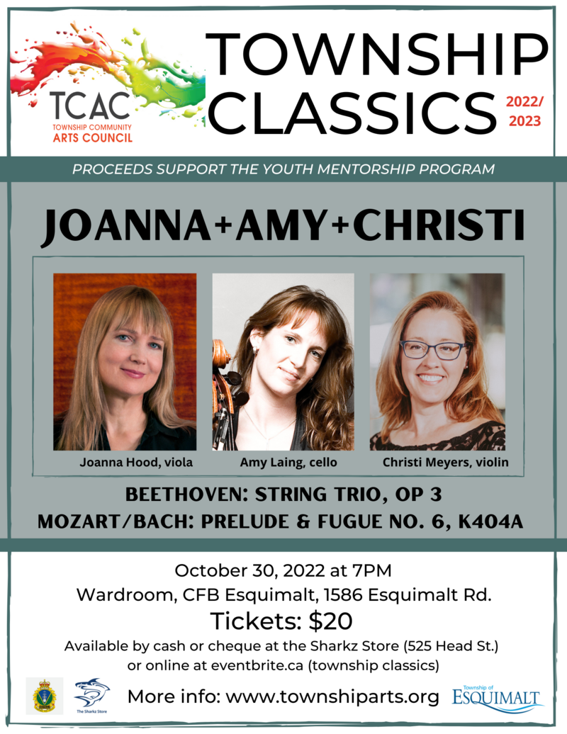 Township Classics 2: Joanna+Amy+Christi - May 16th @ Wardroom - CFB Esquimalt