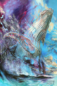 Humpback Breach Abstract by 
Kris Friesen