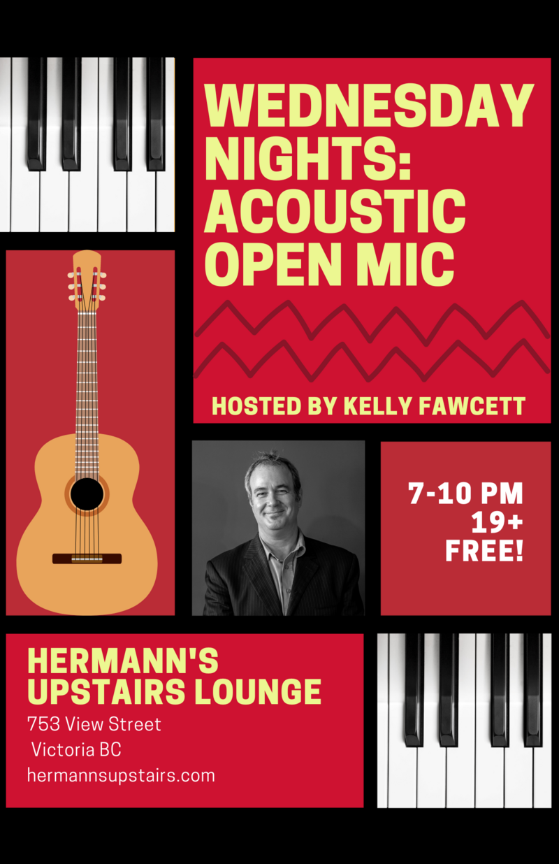 Hermann&rsquo;s Upstairs Lounge Acoustic Open Mic 19+ - Jun 4th @ Hermann's Upstairs
