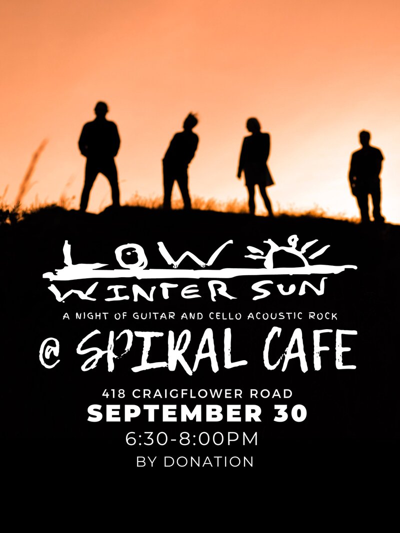 Acoustic Show: Low Winter Sun @ Spiral Cafe Sep 30 2022 - May 5th @ Spiral Cafe