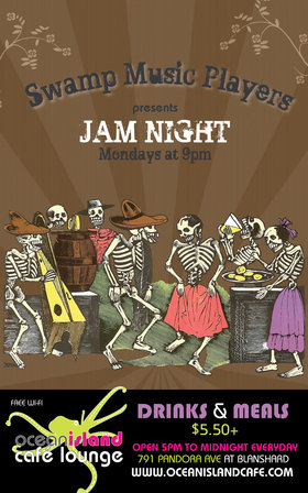 Swamp Music Players: Jam Night @ Ocean Island Lounge Dec 10 2012 - Jun 14th @ Ocean Island Lounge