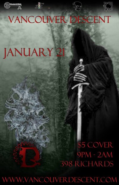 Descent January Goth party @ The Red Room Jan 21 2018 - Jun 22nd @ The Red Room