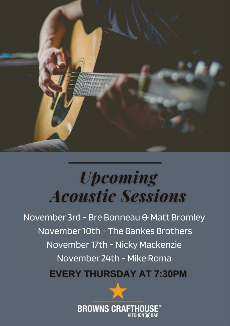 Acoustic Sessions: The Bankes Brothers @ Crafthouse Vic West  Nov 10 2022 - May 6th @ Crafthouse Vic West 