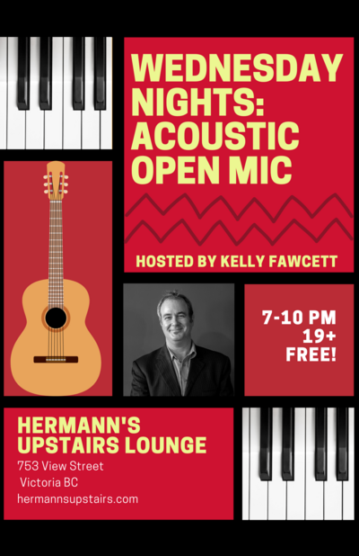 Hermann&rsquo;s Upstairs Lounge Acoustic Open Mic 19+ - Jun 5th @ Hermann's Upstairs