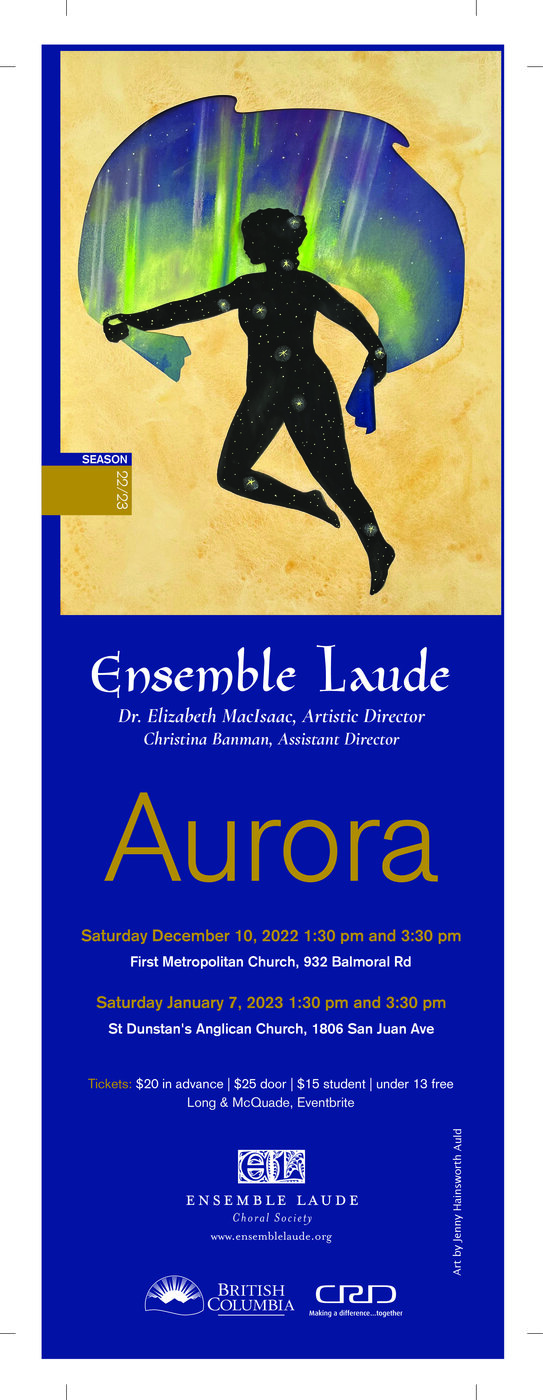 Ensemble Laude presents Aurora - May 16th @ United Commons (First Metropolitan United Church)