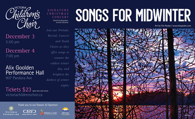 Songs for Midwinter @ Alix Goolden Performance Hall Dec 4 2022 - Jun 4th @ Alix Goolden Performance Hall