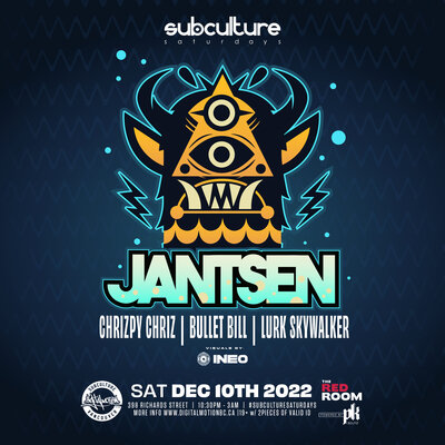 Jantsen at SUBculture Saturdays @ The Red Room Dec 10 2022 - Jun 13th @ The Red Room