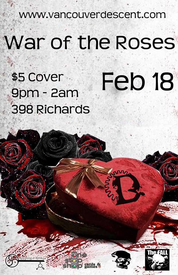 Descent War of the Roses @ The Red Room Feb 18 2018 - Jun 21st @ The Red Room