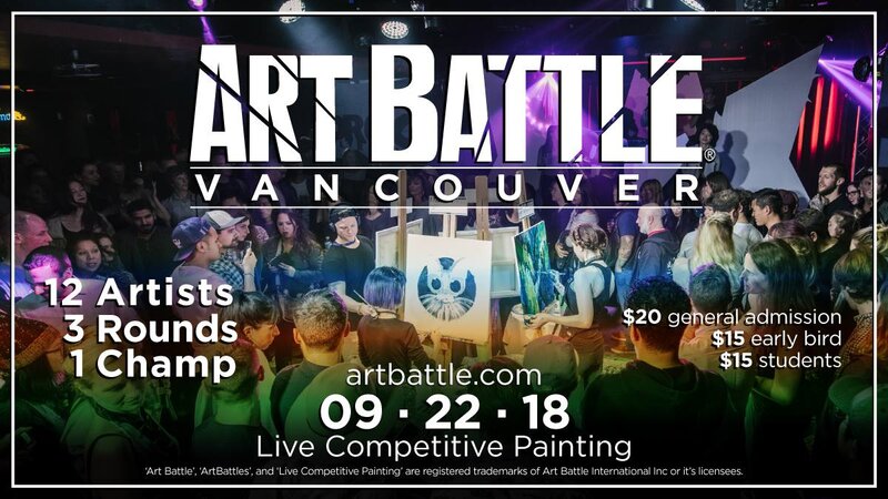 Art Battle Vancouver - September 22 @ The Red Room Sep 22 2018 - Jun 19th @ The Red Room