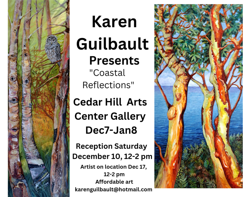 Coastal Reflections: Karen Guilbault  @ The Arts Centre at Cedar Hill  Dec 6 2022 - May 10th @ The Arts Centre at Cedar Hill 