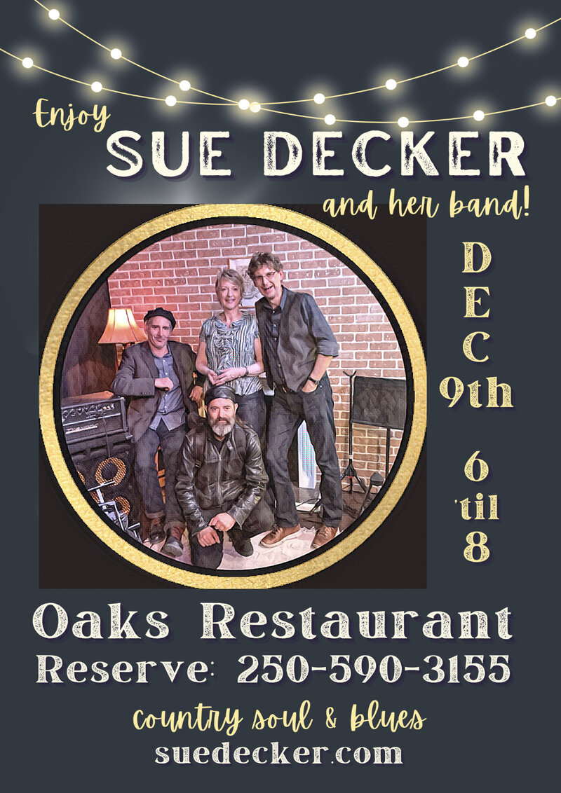 Sue Decker @ Oaks Restaurant and Grill - Dec 09, 2022
