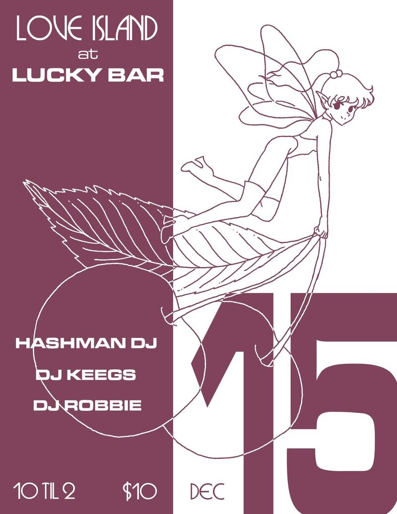 Love Island: Hashman DJ, DJ KEEGS, DJ Robbie @ Lucky Bar - Dec 15, 2022