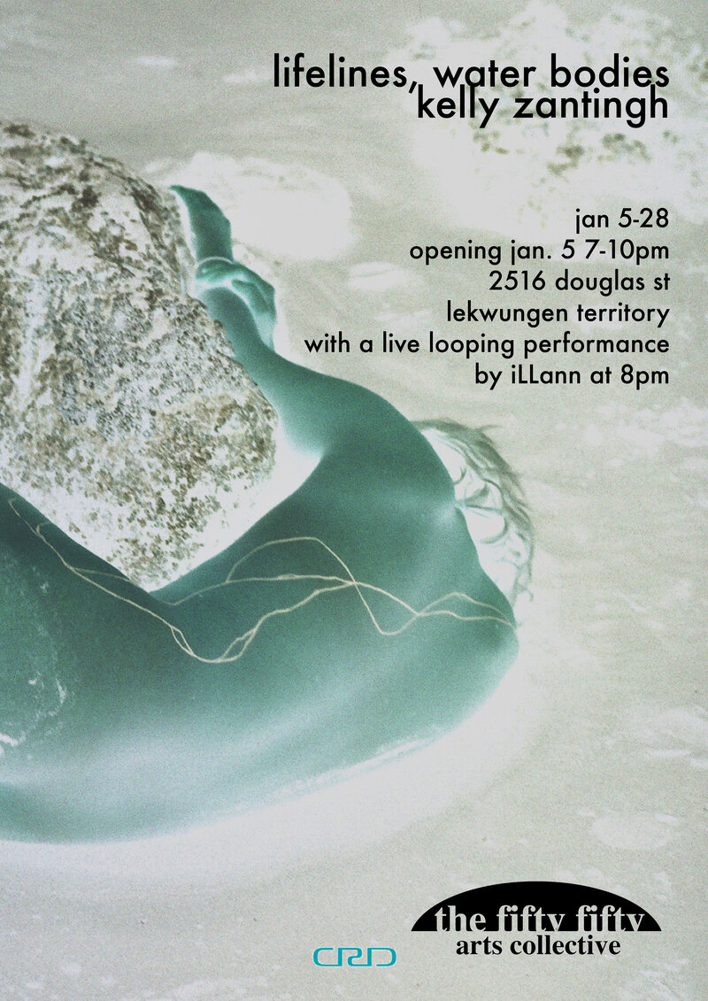Lifelines, water bodies: Kelly Zantingh @ the fifty fifty arts collective Jan 5 2023 - May 6th @ the fifty fifty arts collective