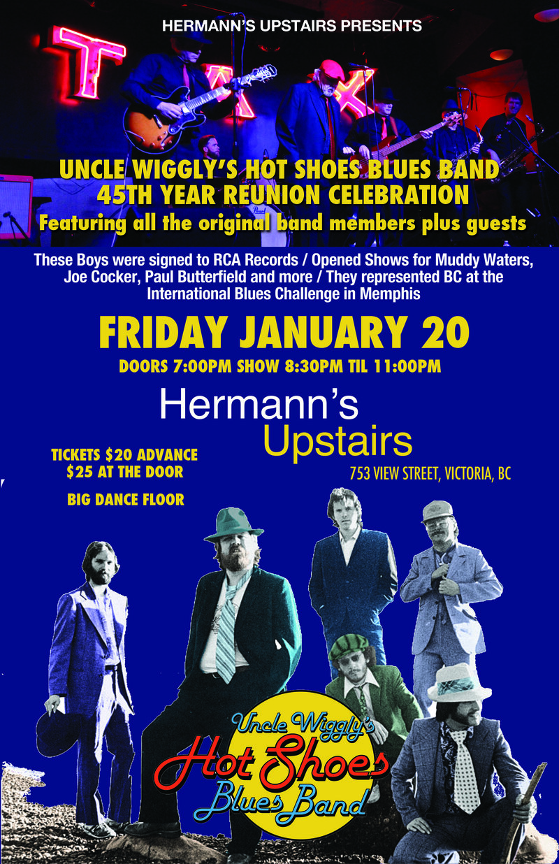 Uncle Wiggly's Hot Shoes Blues Band 45th Reunion - Jun 11th @ Hermann's Upstairs
