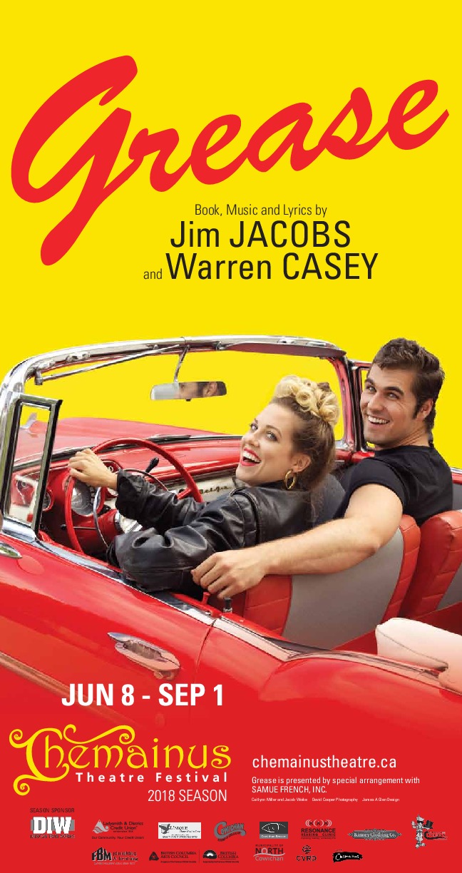 Grease @ Chemainus Theatre Festival Sep 1 2018 - Jun 3rd @ Chemainus Theatre Festival