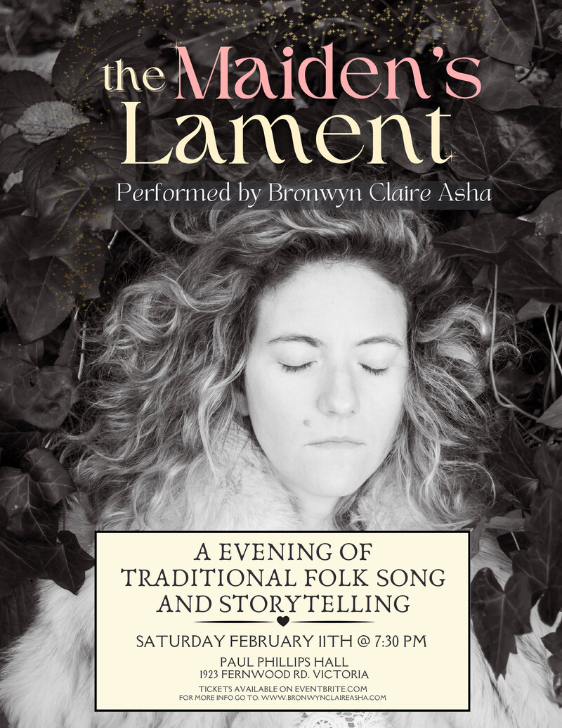 The Maiden's Lament: Evening of Folk Song and Story - Jun 7th @ Paul Phillips Hall (Little Fernwood)