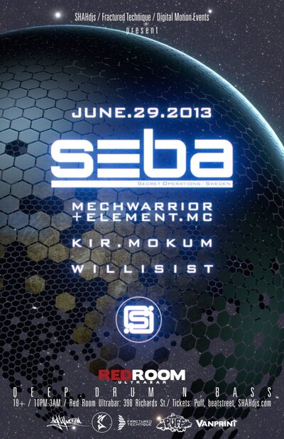 SEBA @ The Red Room Jun 29 2013 - Jun 18th @ The Red Room