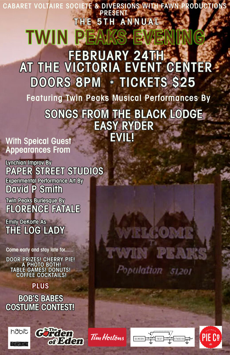 The 5th Annual Twin Peaks Evening - May 7th @ Victoria Event Centre