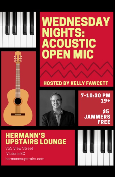 Hermann&rsquo;s Upstairs Lounge Acoustic Open Mic 19+ - Jun 4th @ Hermann's Upstairs