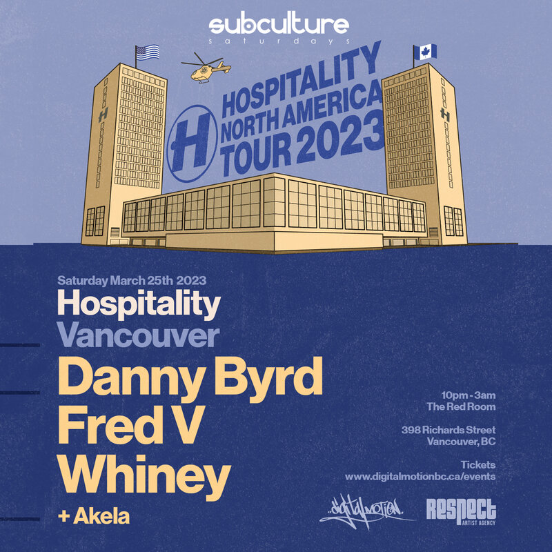 Digital Motion presents HOSPITALITY TOUR 2023 @ The Red Room Mar 25 2023 - May 6th @ The Red Room