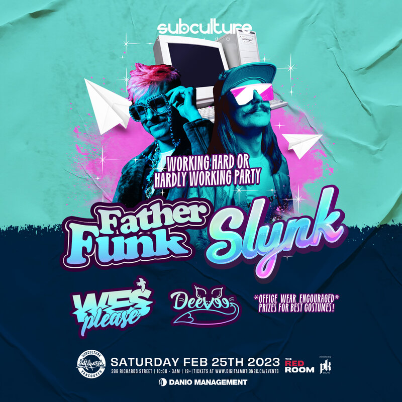 Father Funk w/ Slynk & Wes Please at SUBculture Saturdays @ The Red Room Feb 25 2023 - Jun 11th @ The Red Room