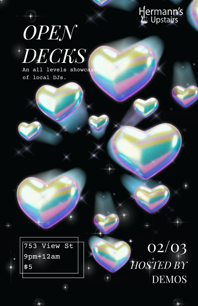Open Decks: Community DJ Night @ Hermann's Upstairs Mar 2 2023 - Jun 4th @ Hermann's Upstairs