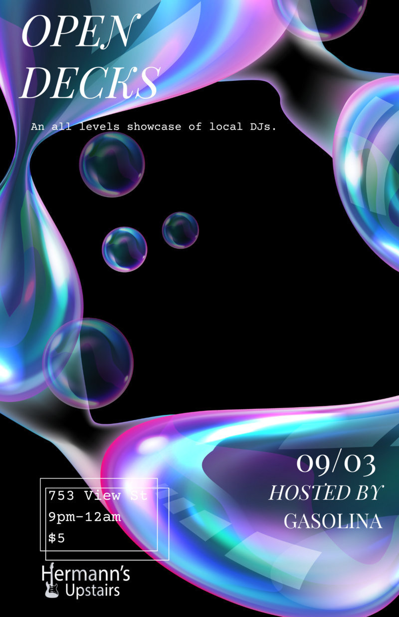 Open Decks: Community DJ Night @ Hermann's Upstairs Mar 9 2023 - Jun 4th @ Hermann's Upstairs