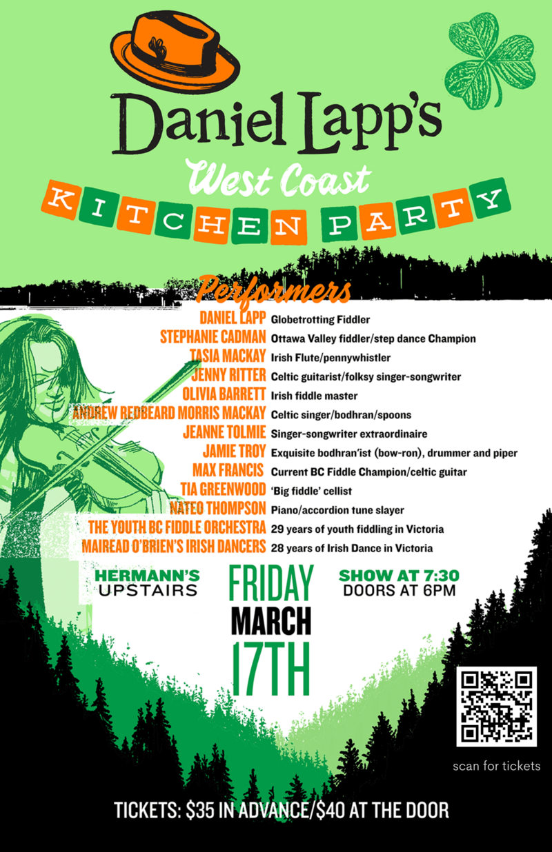 Daniel Lapp's Westcoast Kitchen Party - Jun 9th @ Hermann's Upstairs