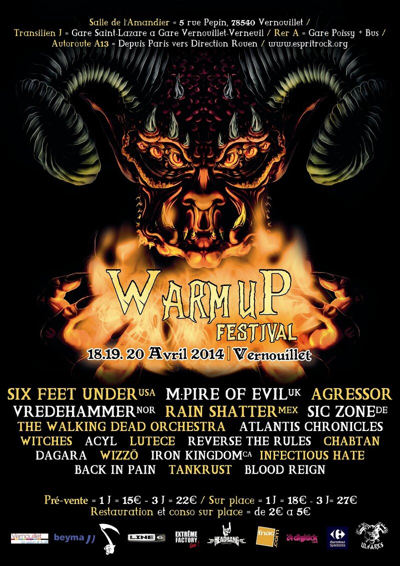 Funeral Dawn, Iron Kingdom, Chabtan, WizzO, Lutece, The Walking Dead Orchestra, M:Pire Of Evil @ L'Amandier Apr 20 2014 - Jun 13th @ L'Amandier