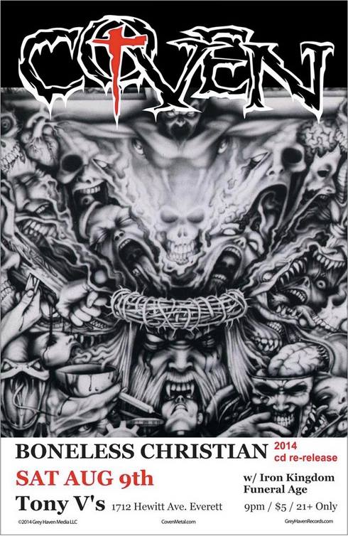 Coven, Iron Kingdom, Funeral Age @ Tony V's Garage - Aug 09, 2014