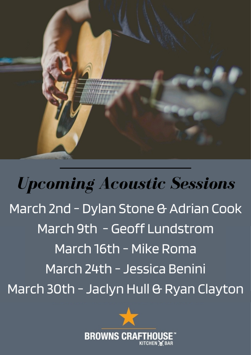 Crafthouse Vic West Acoustic Sessions: Jaclyn Hull, Ryan Clayton  @ Crafthouse Vic West  Mar 30 2023 - May 6th @ Crafthouse Vic West 